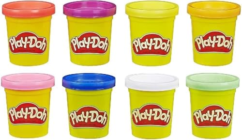 Play-Doh 8-Pack Rainbow Non-Toxic Modelling Compound Set with 8 Colours for Toddlers, Creative Toys for 2+ Year Old Kids