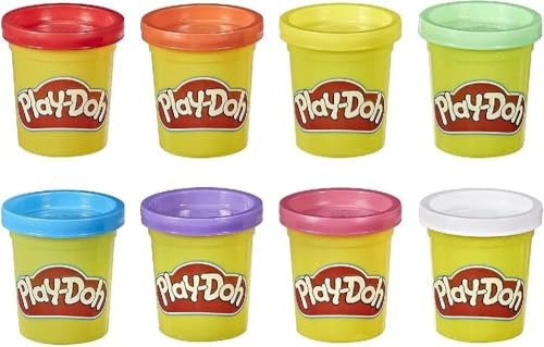 Play-Doh 8-Pack Rainbow Non-Toxic Modelling Compound Set with 8 Colours for Toddlers, Creative Toys for 2+ Year Old Kids