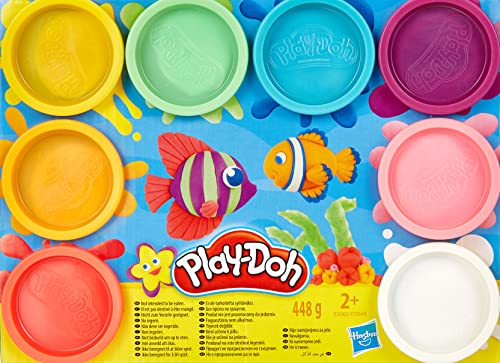 Play-Doh 8-Pack Rainbow Non-Toxic Modelling Compound Set with 8 Colours for Toddlers, Creative Toys for 2+ Year Old Kids