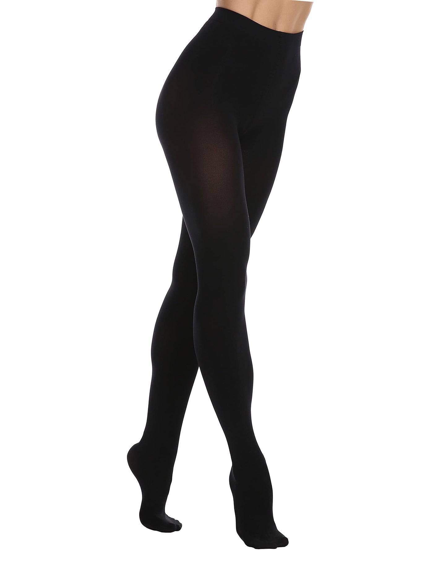 EVERSWE Women's 80 Den Soft Opaque Tights, Women's Tights (XXL-3XL Black)