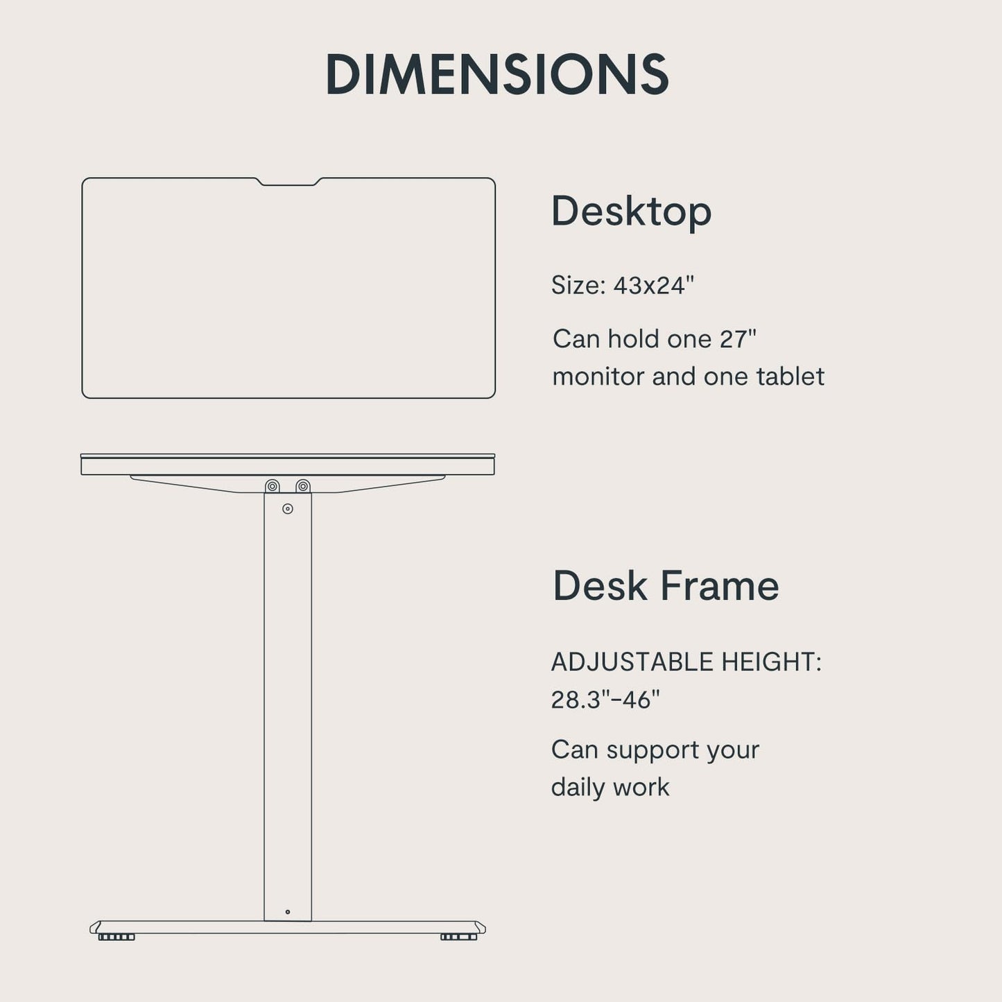 SANODESK QS+110 * 60 Electric Standing Desk ONE PIECE Height Adjustable Standing Desk Sit Stand Desk Adjustable Desk Stand Up Desk for Home Office(White Frame+ Maple Desktop)