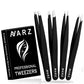 NARZ Professional Tweezers for Facial Hair Women & Men Stainless Steel Precision Tweezers for Ingrown Hair Tweezers (4 Pcs)