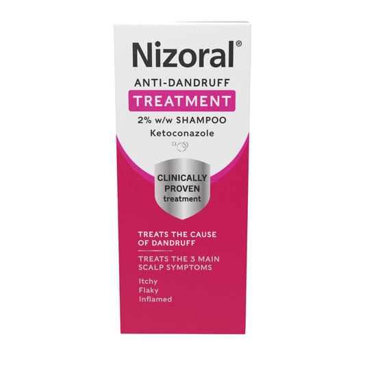 Nizoral Anti-Dandruff Treatment Shampoo, Treats and Prevents Dandruff, Clinically Proven to Control Itchy & Flaky Scalps, Contains Ketoconazole, 1 x 60ml