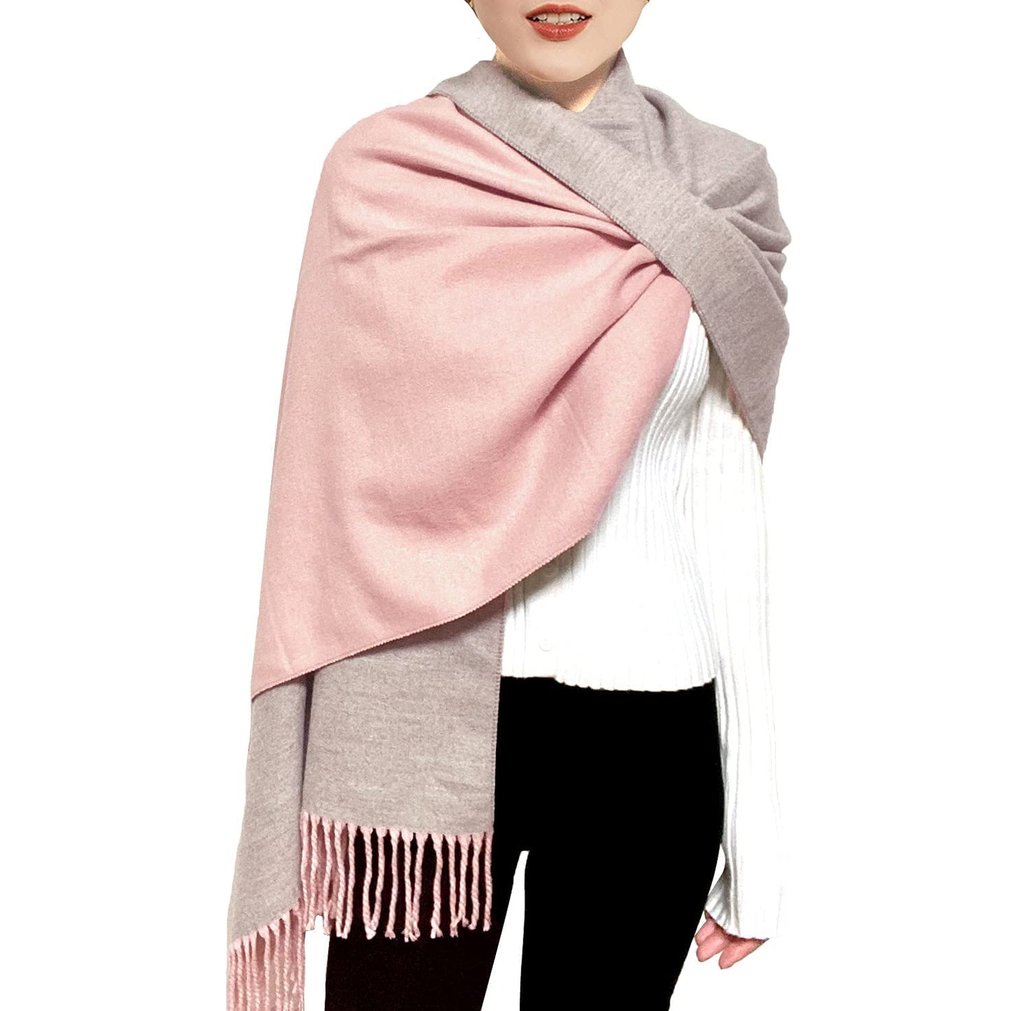 ehsbuy Cashmere Scarfs For Women Soft Pashmina Shawls And Wraps Reversible Long Large Winter Warm Thick Ladies Scarves With Tassel For Weddings Womens Gifts