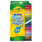 CRAYOLA SuperTips Washable Markers - Assorted Colours (Pack of 24) | Premium Felt Tip Pens That Can Easily Wash Off Skin & Clothing | Ideal for Kids Aged 3+