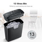 Bonsaii Paper Shredder for Home Use, 8-Sheet StripCut Home Office Shredder, CD/Credit Card Shredder Machine with Overheat Protection, 13 Litres Wastebasket, Black (S120-C)