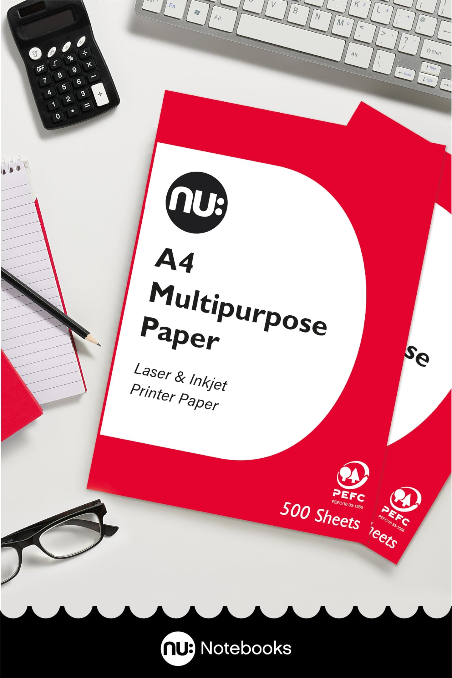 NU: Multi-Purpose Printer Paper, White, 500 Sheets