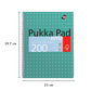 Pukka Pad, A4 Metallic Jotta Book 3 Pack – 21 x 30cm – Wirebound Notebook with 8mm Lines and 80GSM Paper – Features 4-Hole Punch Margins and Perforated Edges - 200 Pages, Green