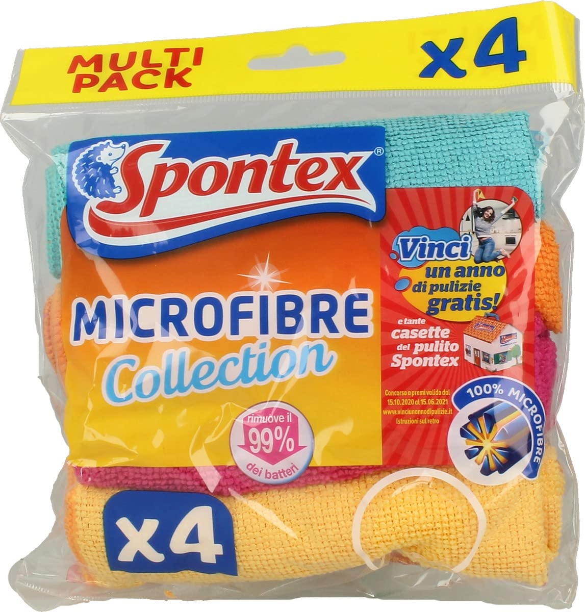 Spontex Microfibre Cloth 4pk