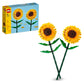 LEGO Botanicals Sunflowers - Yellow Faux Flowers Building Set - Desk Decoration or Floral Bouquet Home Decor - Gift for 8+ Year Old Girls & Boys - Valentine's Treat - Botanical Collection - 40524