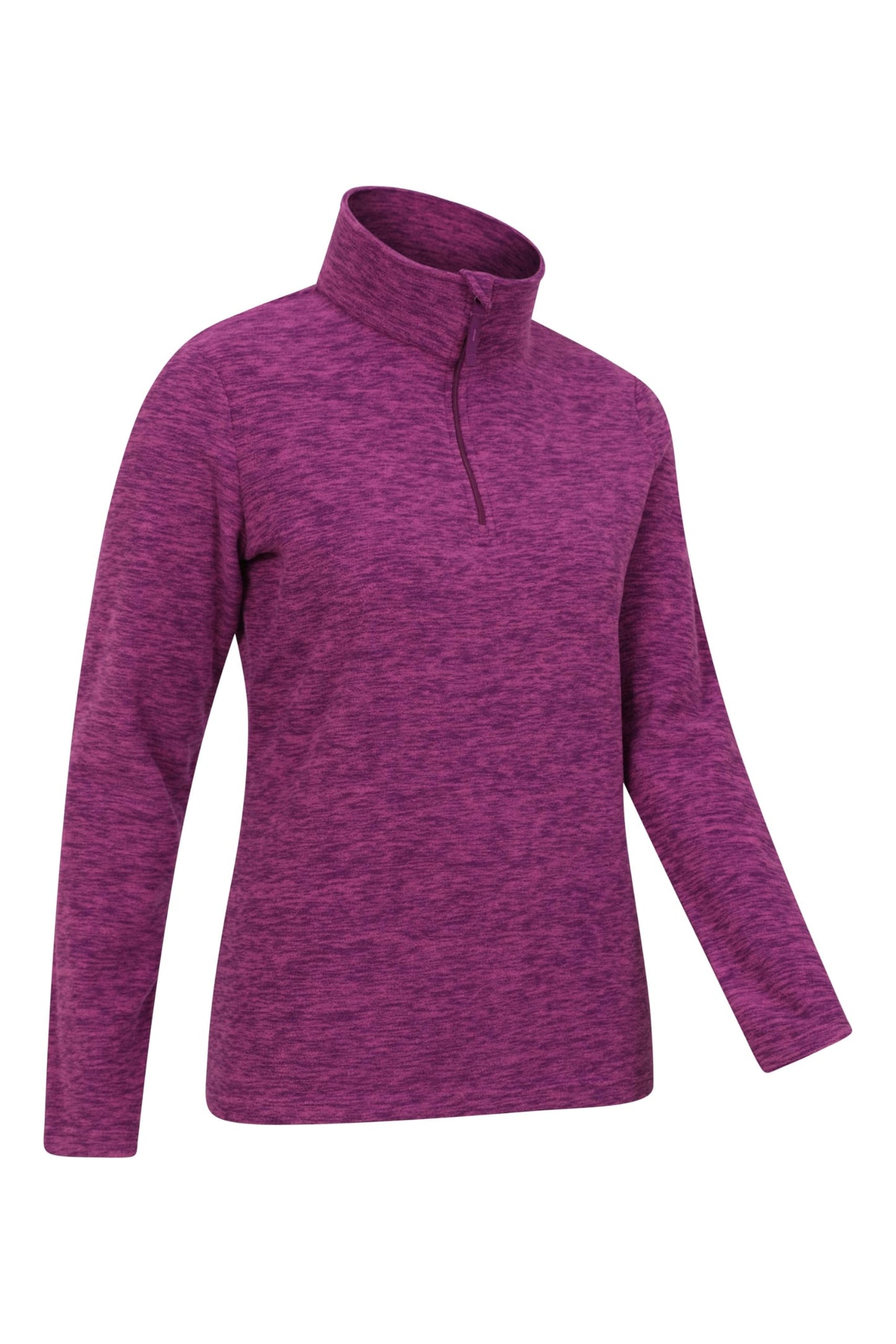 Mountain Warehouse Snowdon Womens Fleece Top - Warm Pullover, Lightweight Sweater, Half Zip, Breathable Ladies Tee, Quick Drying - For Spring Summer, Walking, Travelling Grape Women's Size 12