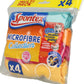 Spontex Microfibre Cloth 4pk