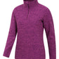 Mountain Warehouse Snowdon Womens Fleece Top - Warm Pullover, Lightweight Sweater, Half Zip, Breathable Ladies Tee, Quick Drying - For Spring Summer, Walking, Travelling Grape Women's Size 12