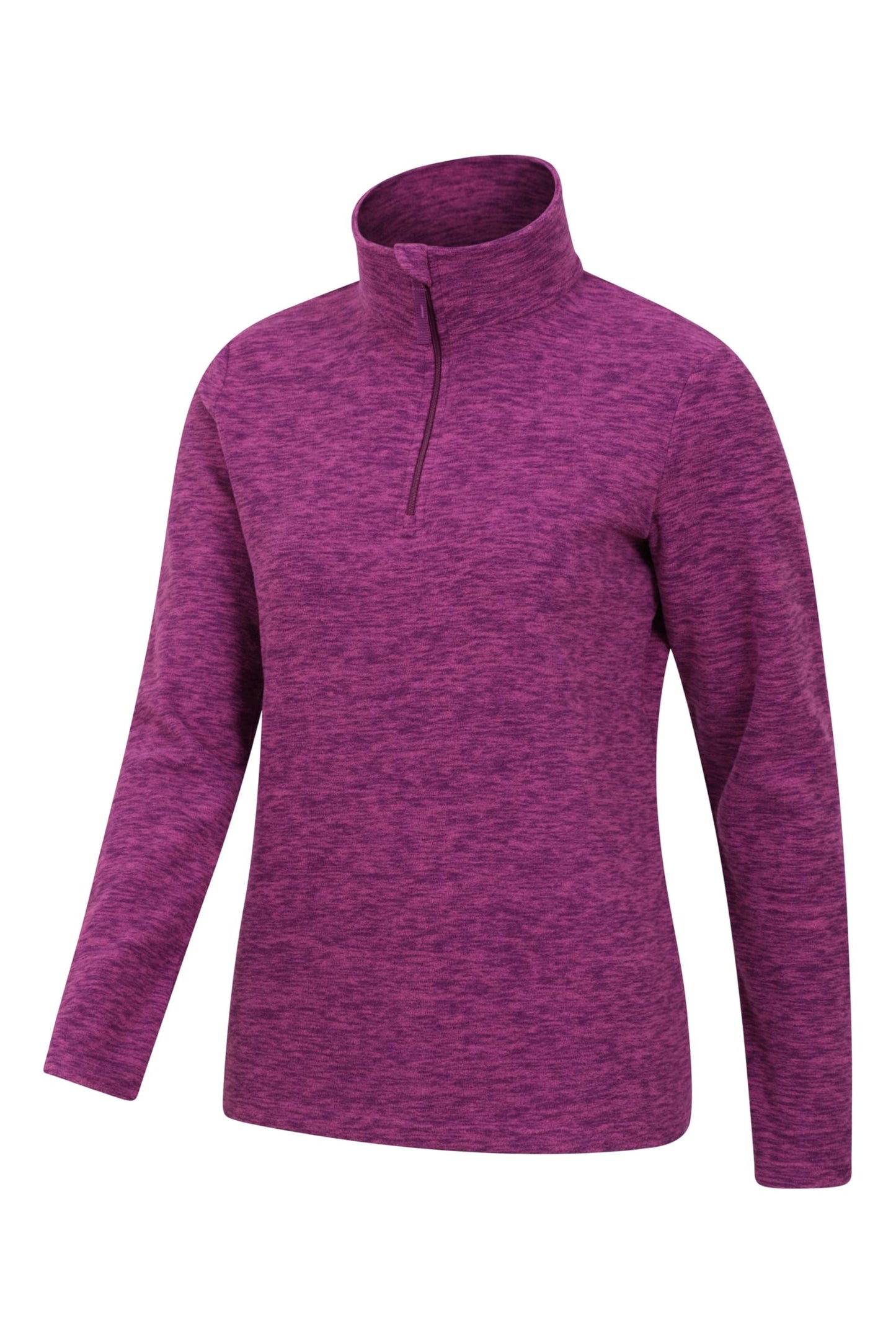 Mountain Warehouse Snowdon Womens Fleece Top - Warm Pullover, Lightweight Sweater, Half Zip, Breathable Ladies Tee, Quick Drying - For Spring Summer, Walking, Travelling Grape Women's Size 12