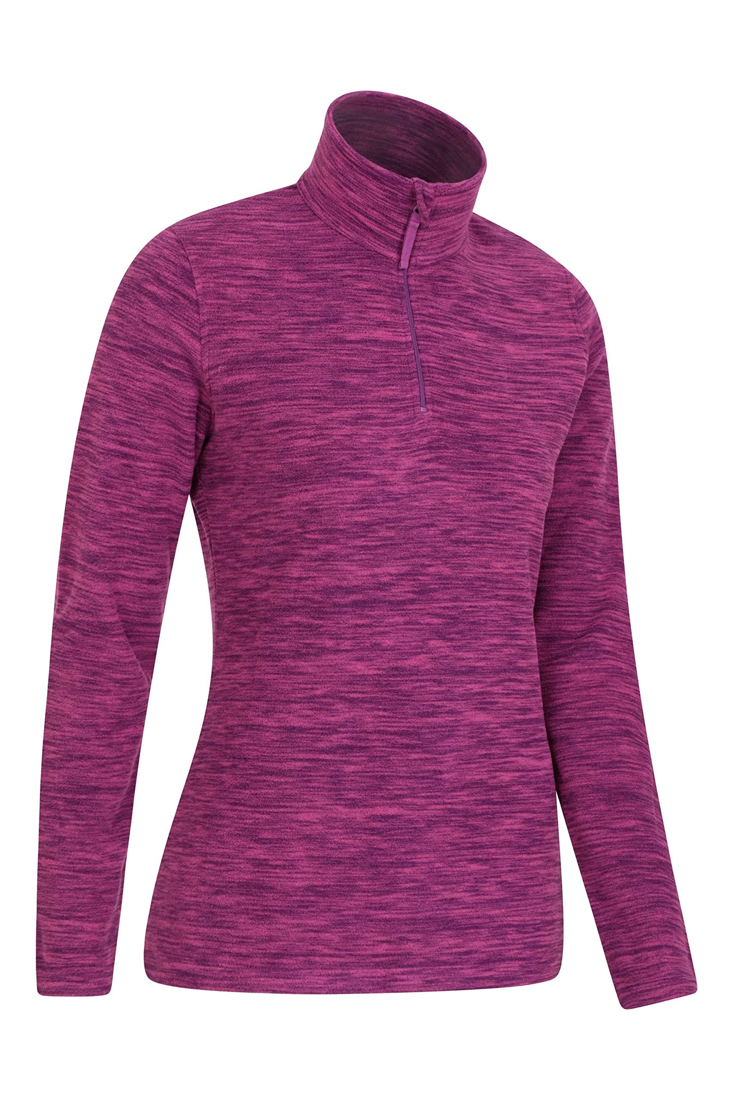 Mountain Warehouse Snowdon Womens Fleece Top - Warm Pullover, Lightweight Sweater, Half Zip, Breathable Ladies Tee, Quick Drying - For Spring Summer, Walking, Travelling Grape Women's Size 12