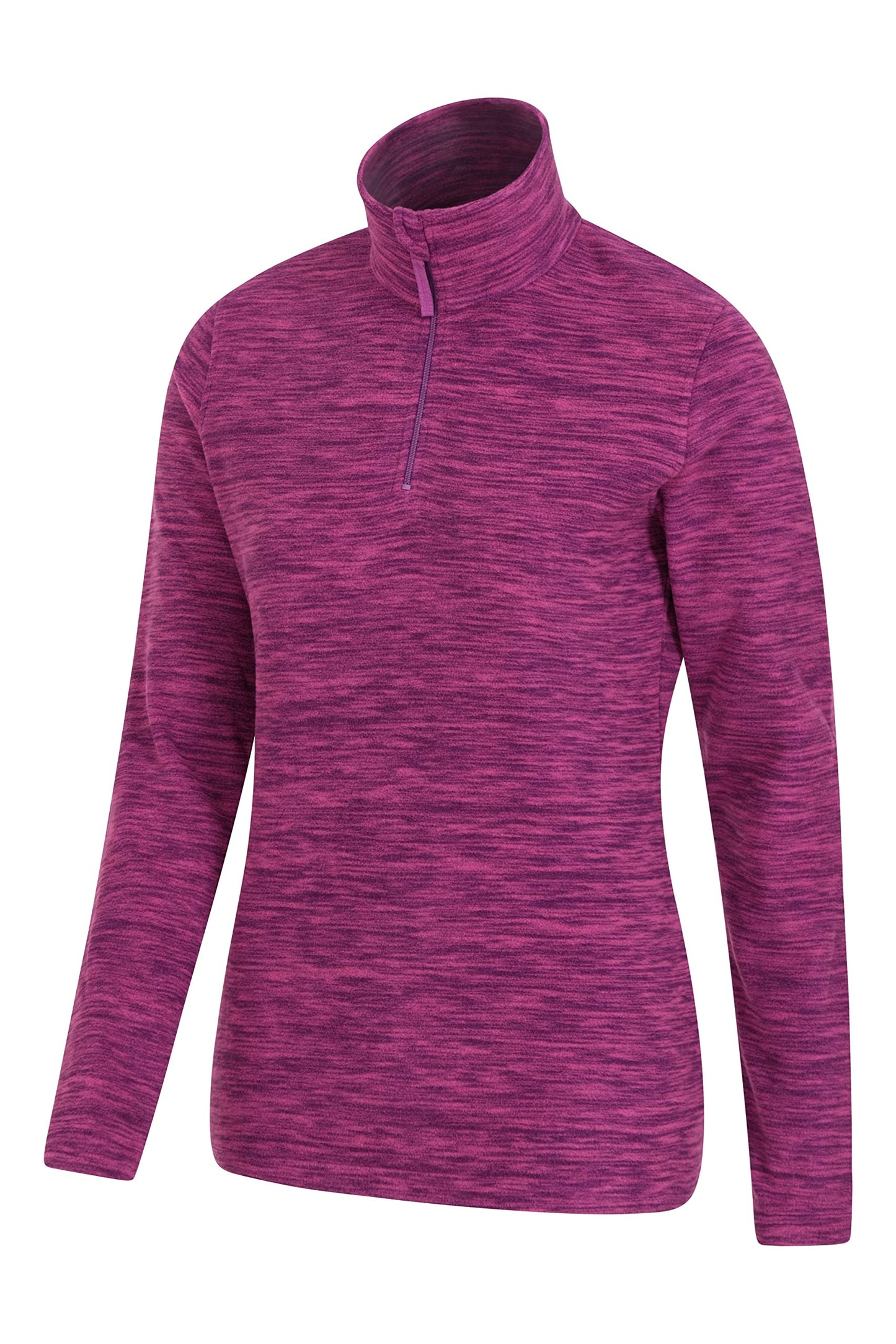 Mountain Warehouse Snowdon Womens Fleece Top - Warm Pullover, Lightweight Sweater, Half Zip, Breathable Ladies Tee, Quick Drying - For Spring Summer, Walking, Travelling Grape Women's Size 12