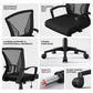 Yaheetech Adjustable Office Chair Ergonomic Mesh Swivel Computer Comfy Desk/Executive Work Chair with Arms and Height Adjustable for Students Study Black