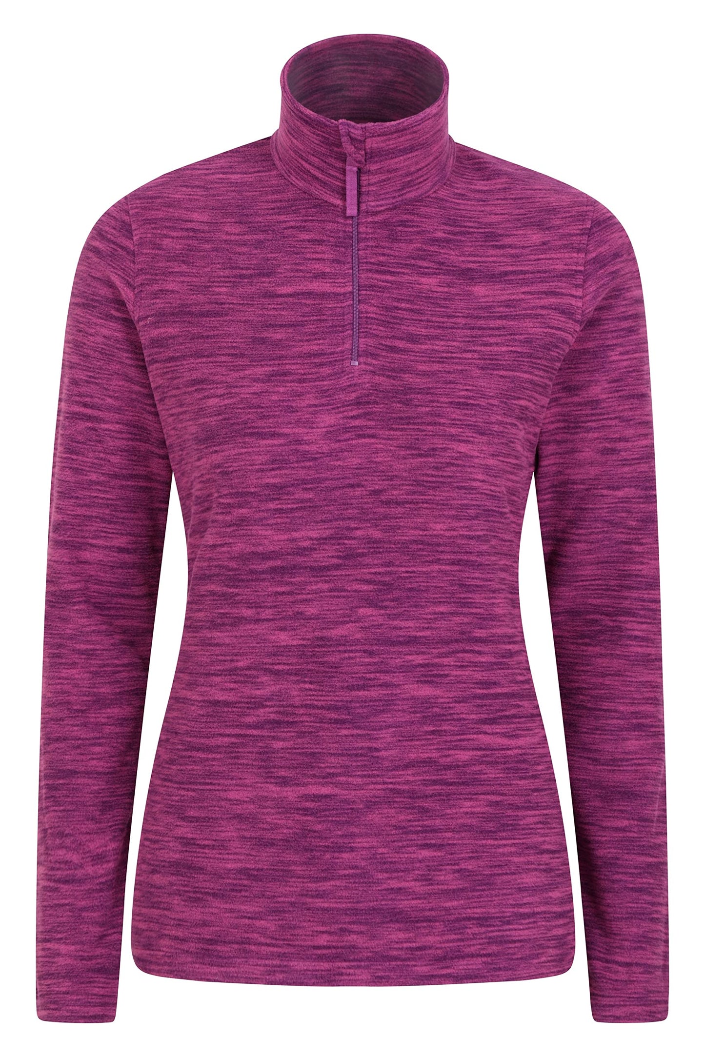 Mountain Warehouse Snowdon Womens Fleece Top - Warm Pullover, Lightweight Sweater, Half Zip, Breathable Ladies Tee, Quick Drying - For Spring Summer, Walking, Travelling Grape Women's Size 12