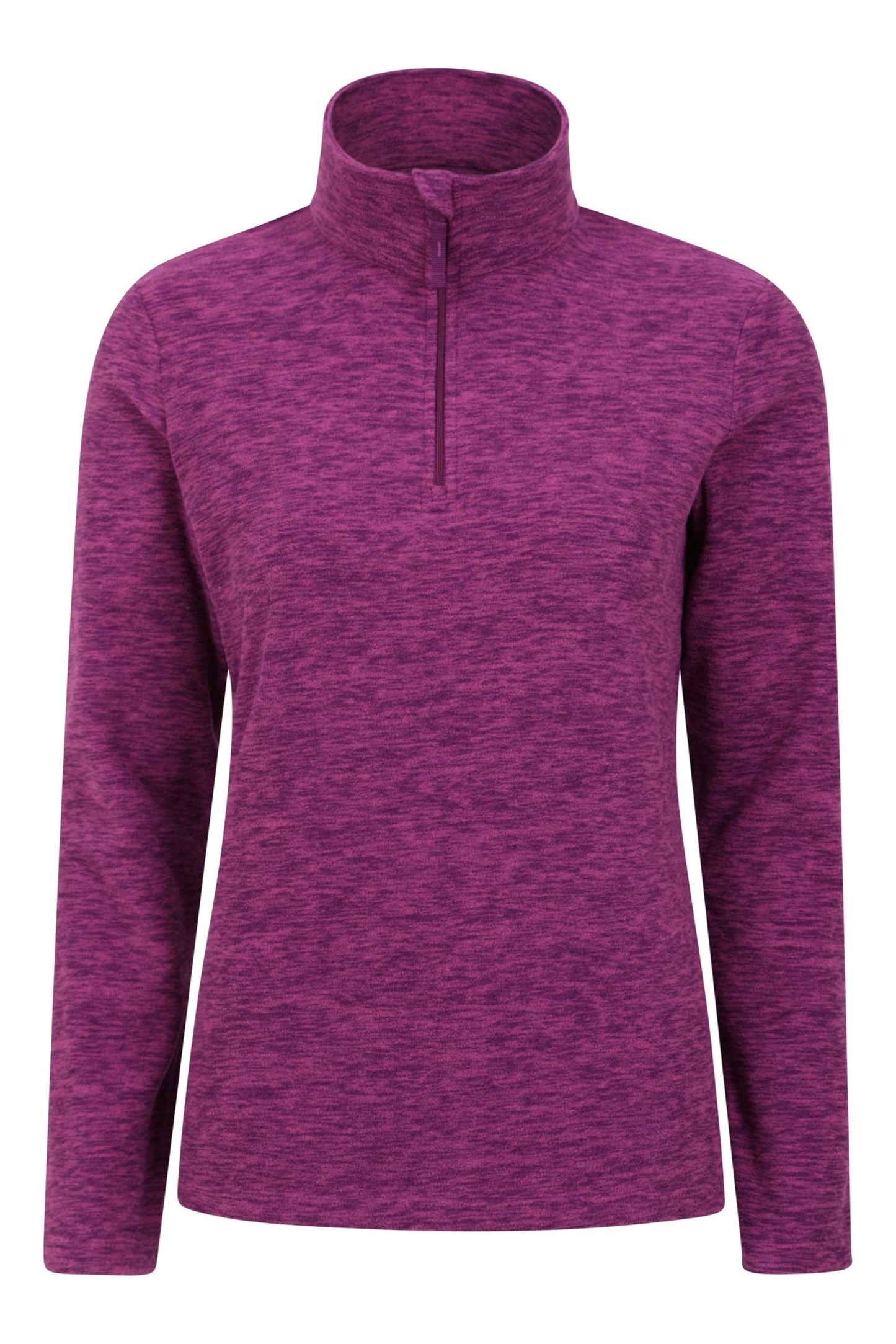 Mountain Warehouse Snowdon Womens Fleece Top - Warm Pullover, Lightweight Sweater, Half Zip, Breathable Ladies Tee, Quick Drying - For Spring Summer, Walking, Travelling Grape Women's Size 12