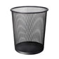 KEPLIN Round Trash Can - Black Non-slip Mesh Bin, Stylish & Sturdy Metal Waste Can for Home, Bedroom, Office, Bathroom, Living Room & Kitchen - Indoor Garbage Bin with Sleek Design