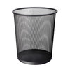 KEPLIN Round Trash Can - Black Non-slip Mesh Bin, Stylish & Sturdy Metal Waste Can for Home, Bedroom, Office, Bathroom, Living Room & Kitchen - Indoor Garbage Bin with Sleek Design